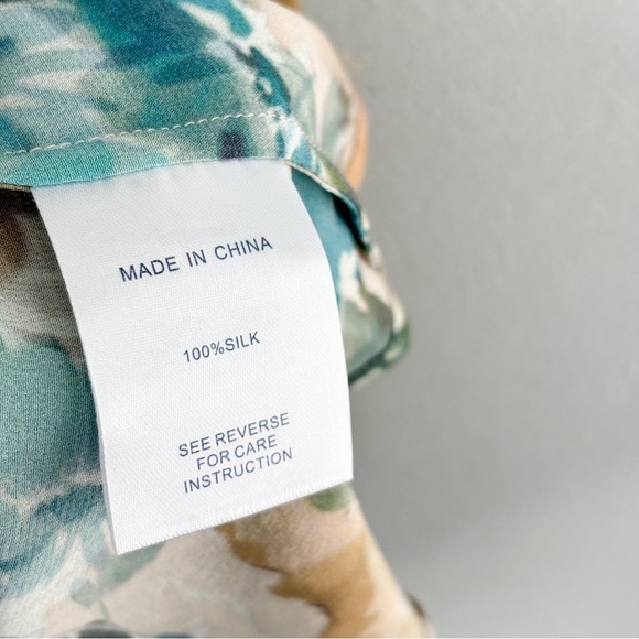 Tyler Boe Petra 100% Silk Floral 3/4 Sleeve Dress Sz 6 - Picture 12 of 16